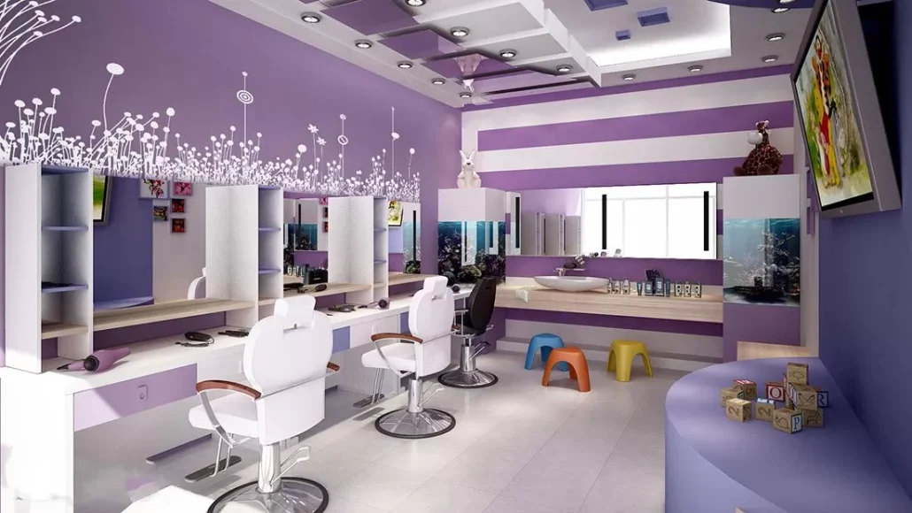 طراحی و اجرای دکوراسیون آرایشگاه 38 Furniture in the art deco decoration of the barbershop