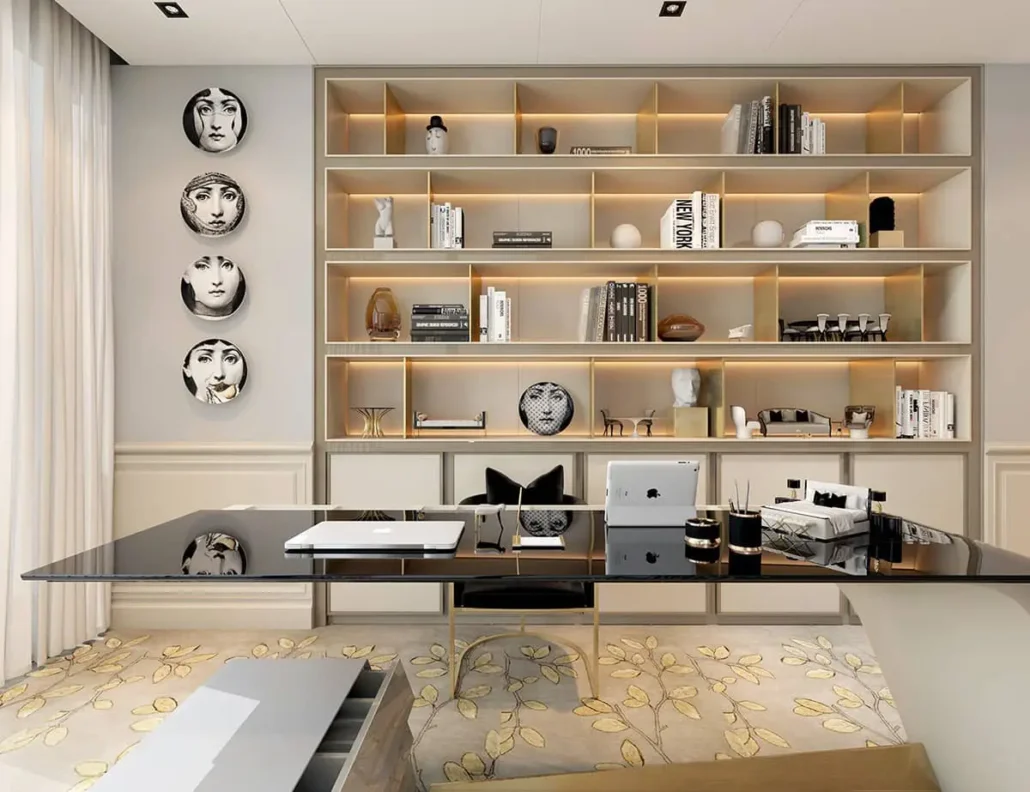طراحی و اجرای دکوراسیون اتاق مدیریت 70 Furniture in the art deco decoration of the management room