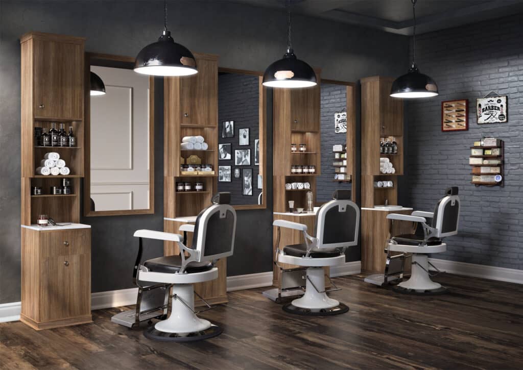 طراحی و اجرای دکوراسیون سالن آرایشی 40 Furniture in the rustic decoration of the beauty salon