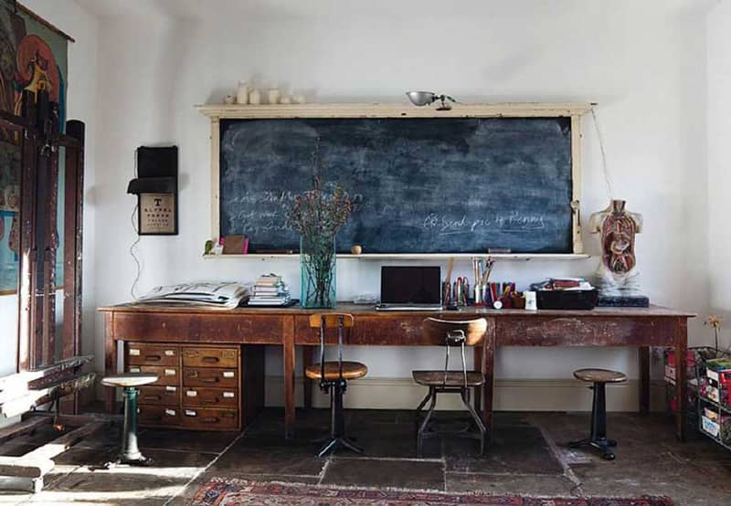 طراحی و اجرای دکوراسیون اتاق منشی 65 Furniture in the rustic decoration of the secretary's room