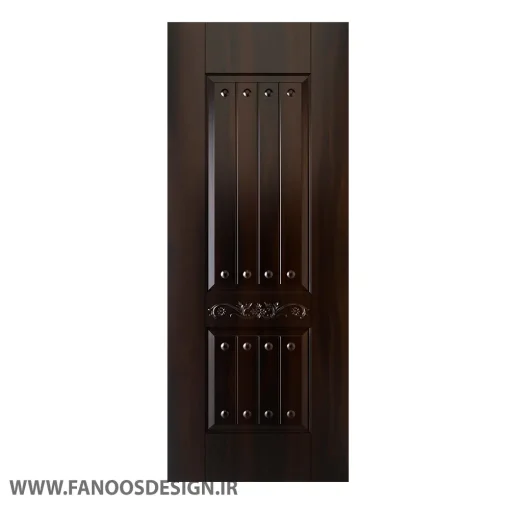 درب ملامینه مدل دوقاب کلاسیک گردویی تیره
