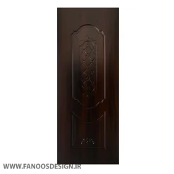 درب ملامینه مدل نیلوفر گردویی تیره
