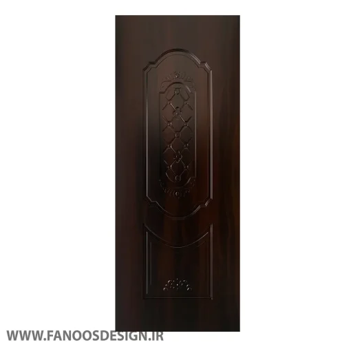 درب ملامینه مدل نیلوفر گردویی تیره