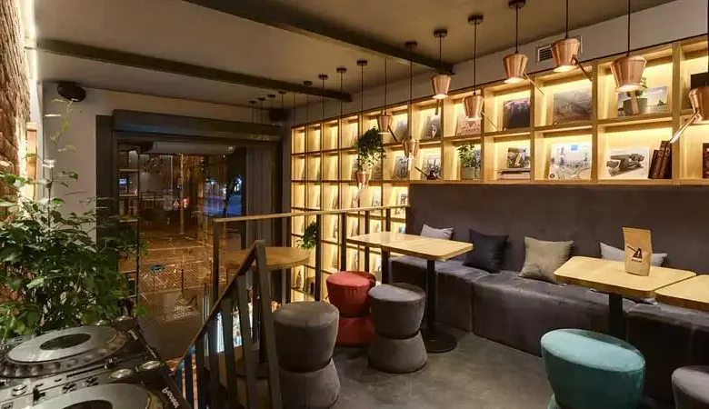 طراحی و اجرای دکوراسیون کافی شاپ 37 Industrial style coffee shop decoration