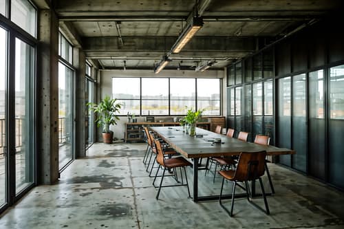 طراحی و اجرای دکوراسیون اتاق کنفرانس 64 Industrial style decoration of the conference room