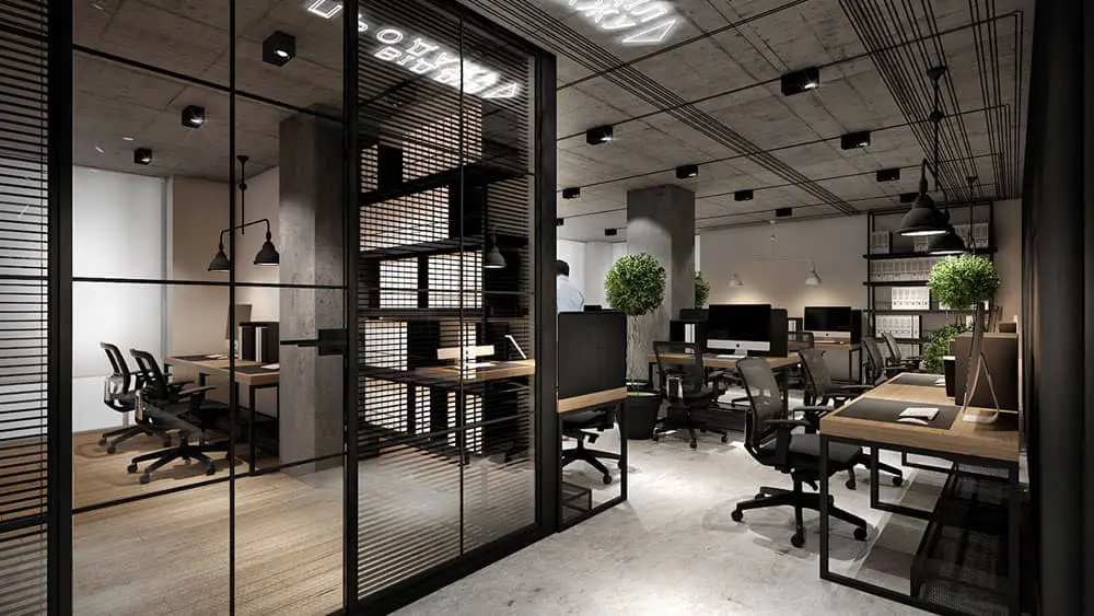 طراحی و اجرای دکوراسیون اتاق مدیریت 60 Lighting in the industrial decoration of the management room