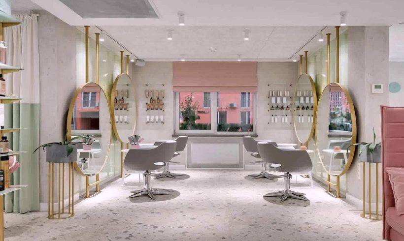 طراحی و اجرای دکوراسیون آرایشگاه 24 Modern style decoration of women's hair salon