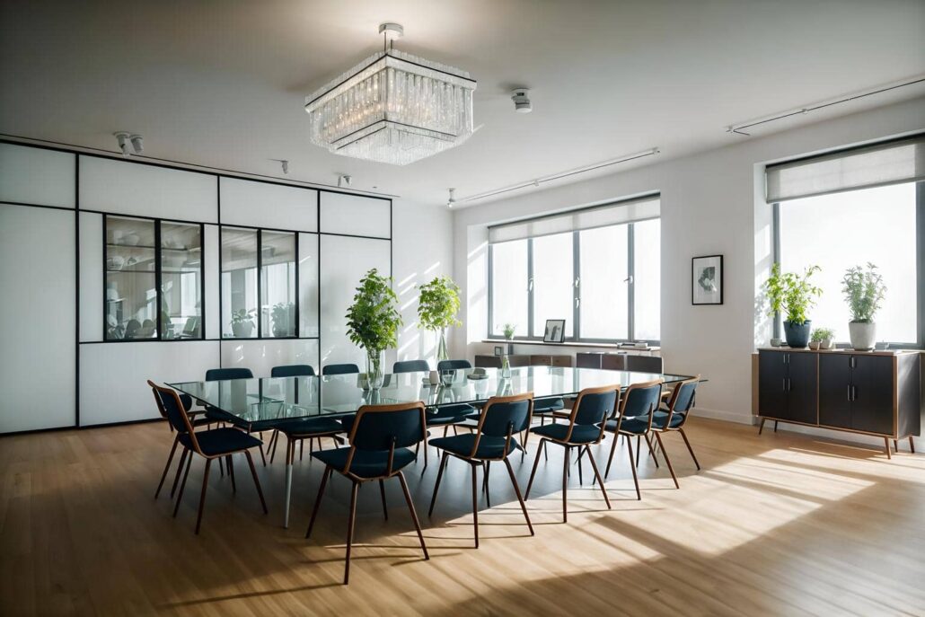 طراحی و اجرای دکوراسیون اتاق کنفرانس 70 Scandinavian style decoration of the conference room