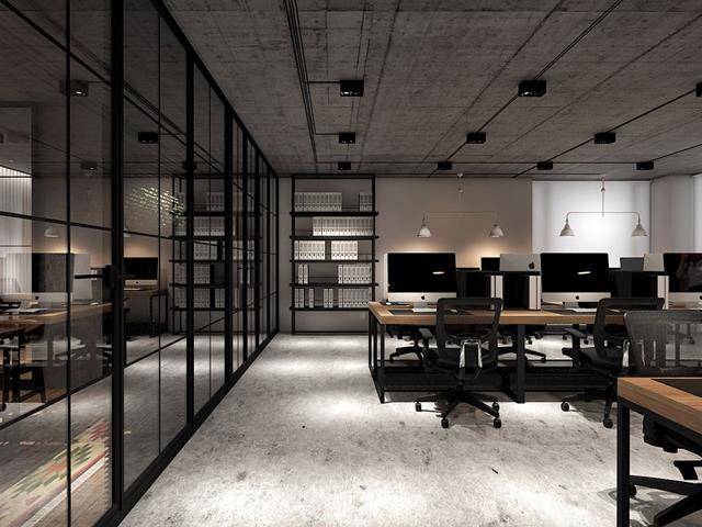 طراحی و اجرای دکوراسیون اتاق منشی 63 The door in the industrial decoration of the secretary's room