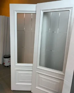 درب شیشه خور تمام چوب لوکس