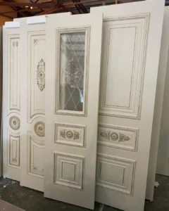 درب اتاق خواب سفید طلایی