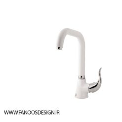 شیر ظرفشویی باستان مدل آدیش 4 سفید کروم 1 | فانوس دیزاین تولید کننده انواع درب اتاق ، ضد سرقت، درب ورودی و ضد آل