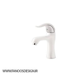 شیر روشویی باستان مدل آدیش 4 سفید کروم 2 | فانوس دیزاین تولید کننده انواع درب اتاق ، ضد سرقت، درب ورودی و ضد آل