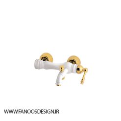 شیر حمام باستان مدل آروس 7 شیر حموم سفید طلایی | فانوس دیزاین تولید کننده انواع درب اتاق ، ضد سرقت، درب ورودی و ضد آل