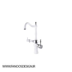 شیر ظرفشویی باستان مدل دو منظوره سرین 7 شیر ظرفشویی باستان مدل دو منظوره سرین سفید کرومکروم طلای مات | فانوس دیزاین تولید کننده انواع درب اتاق ، ضد سرقت، درب ورودی و ضد آل