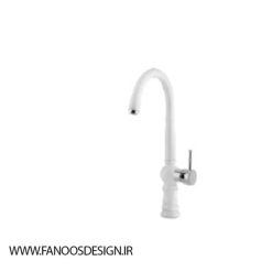 شیر ظرفشویی باستان مدل آندیا 7 شیر ظرفشویی سفید کروم 1 | فانوس دیزاین تولید کننده انواع درب اتاق ، ضد سرقت، درب ورودی و ضد آل