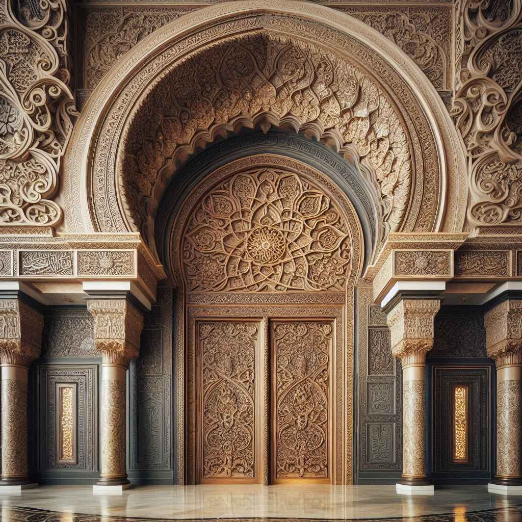 هنر اسلامی و شاهکار درب مسجد چوبی 1 هنر اسلامی و شاهکار درب مسجد چوبی