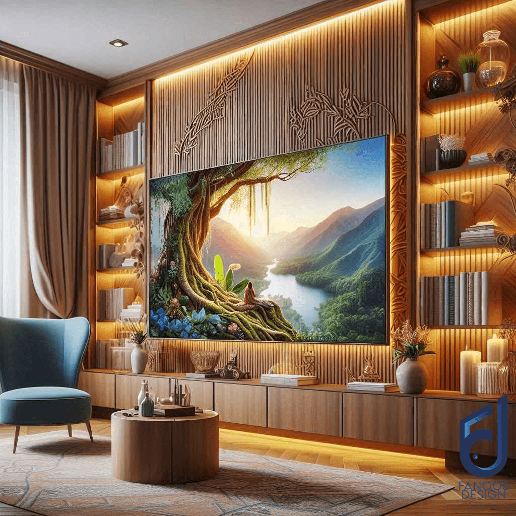 ایدههای خلاقانه برای تی وی وال در خانههای لوکس مدرن 1 ایدههای خلاقانه برای تی وی وال در خانههای لوکس مدرن