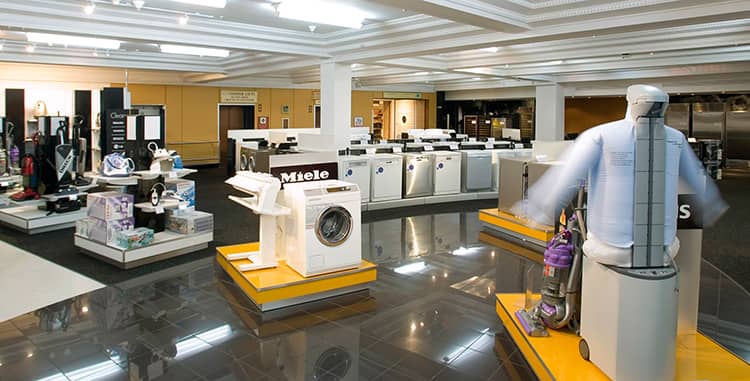 طراحی و اجرای دکوراسیون فروشگاه لوازم خانگی 34 Art deco style decoration of home appliances store