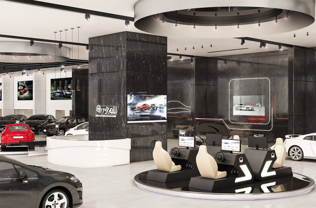 طراحی و اجرای دکوراسیون نمایشگاه ماشین 26 Car showroom design