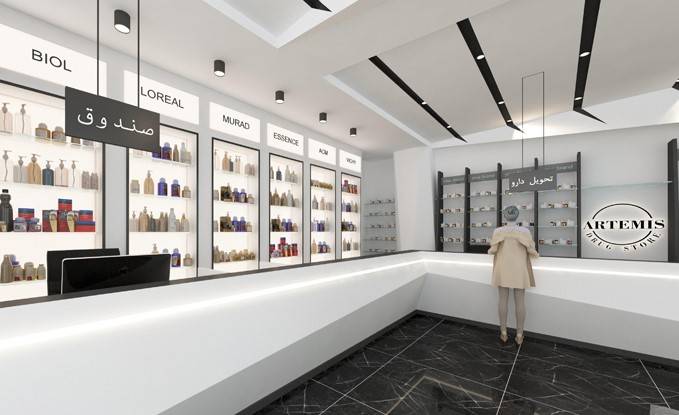 طراحی و اجرای دکوراسیون داروخانه 23 Classic pharmacy decoration