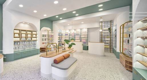 طراحی و اجرای دکوراسیون داروخانه 22 Classic pharmacy style decoration