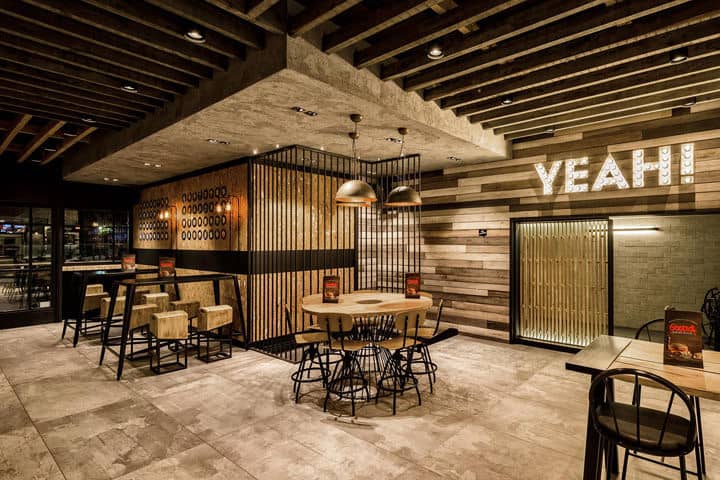 طراحی و اجرای دکوراسیون فست فود 27 Fast food industrial decor