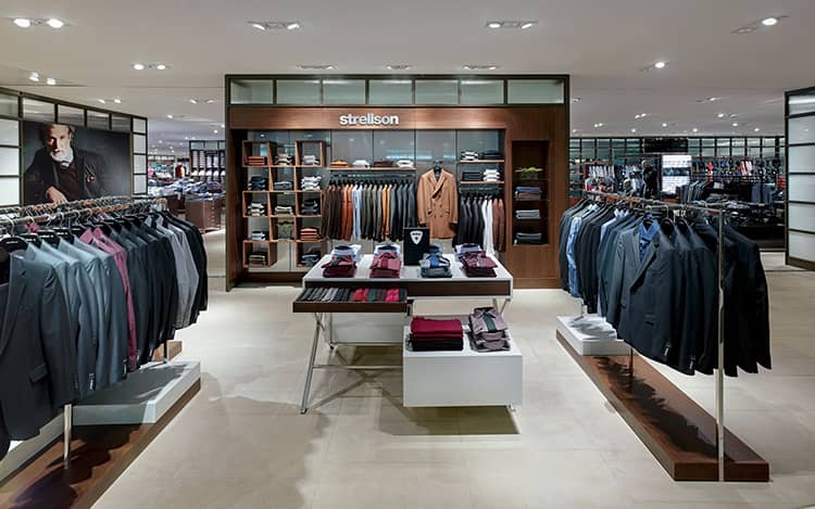 طراحی و اجرای دکوراسیون بوتیک مردانه 15 Luxury men's boutique decoration