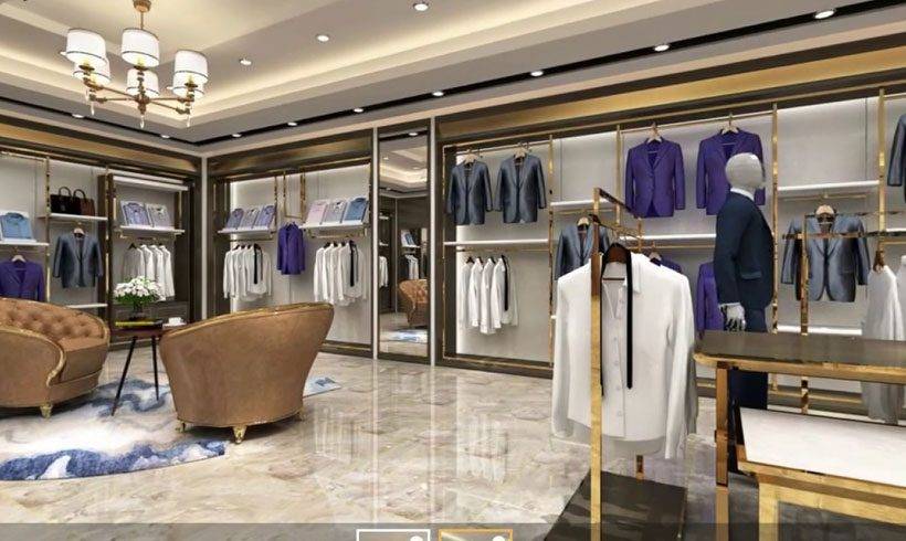 طراحی و اجرای دکوراسیون بوتیک مردانه 26 Men's boutique art deco decoration