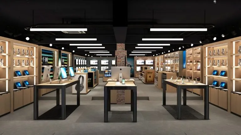 طراحی و اجرای دکوراسیون موبایل فروشی 13 Modern mobile shop decor