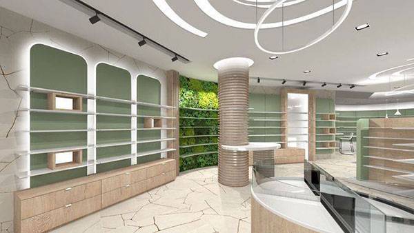 طراحی و اجرای دکوراسیون داروخانه 21 Modern pharmacy decoration