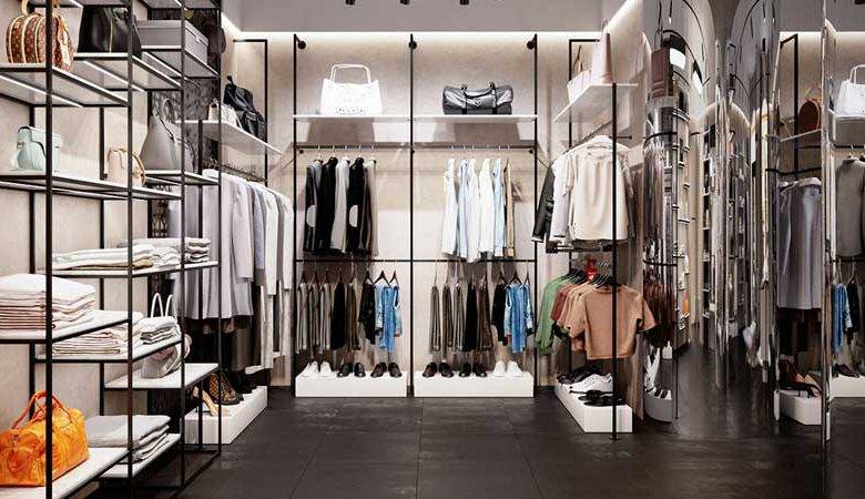 طراحی و اجرای دکوراسیون لباس فروشی 44 Modern style decoration of clothing store