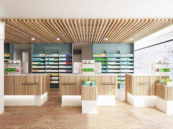طراحی و اجرای دکوراسیون داروخانه 20 Modern style pharmacy decoration