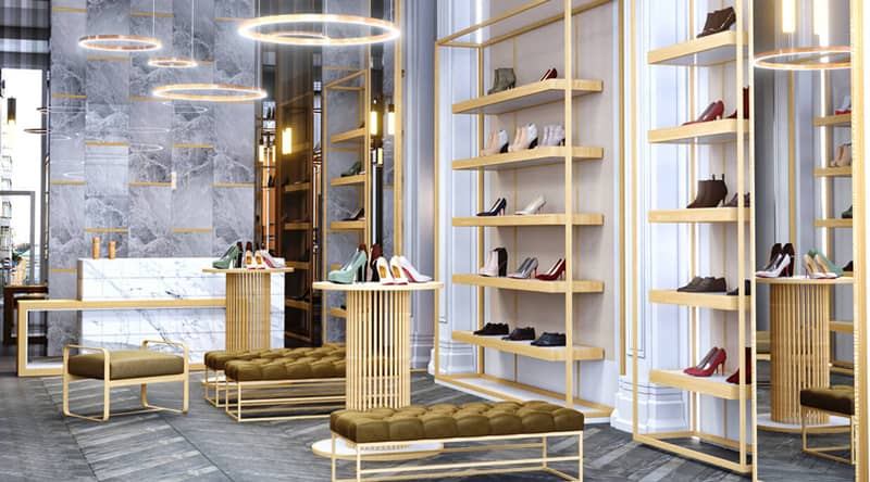 طراحی و اجرای دکوراسیون لباس فروشی 48 Neoclassical decoration of clothes shop