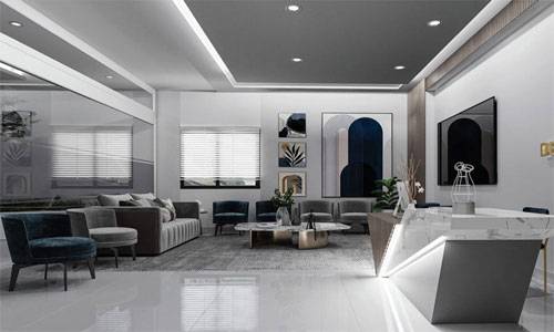 طراحی و اجرای دکوراسیون مطب 34 The art deco style decor of the office