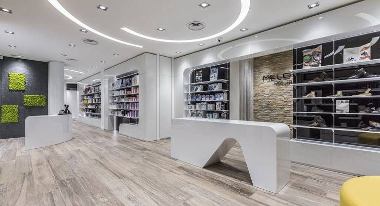 طراحی و اجرای دکوراسیون داروخانه 29 The rustic decor of the pharmacy