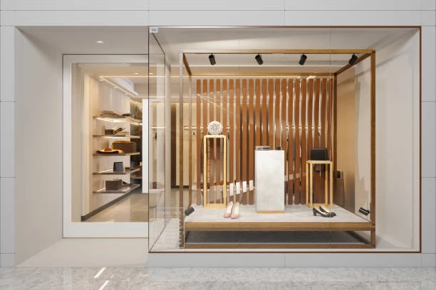 طراحی و اجرای دکوراسیون لباس فروشی 53 Wardrobe in the rustic decoration of the clothing store