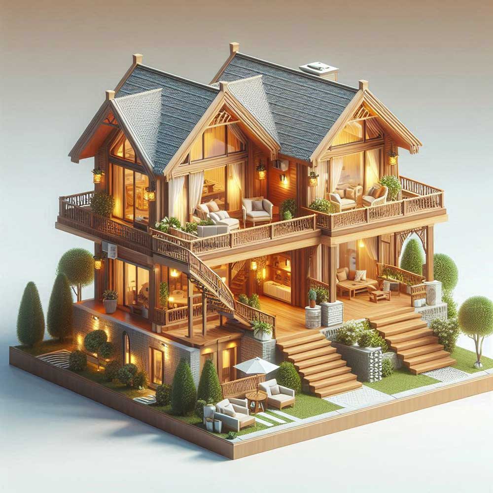 ترفند ساده طراحی ویلای دوبلکس 1 ترفند-ساده-برای--طراحی-ویلا-دوبلکس