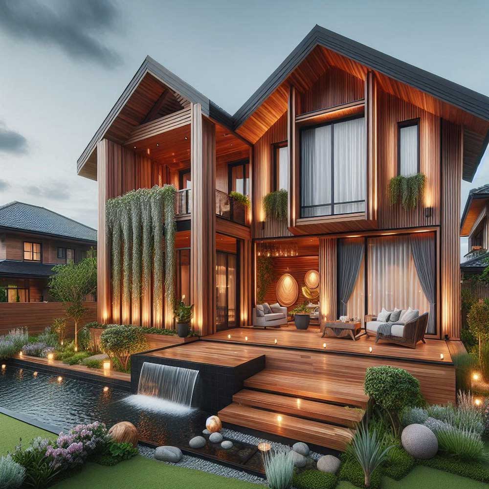 رازهای طراحی نمای چوب + مزایا و معایب آن 1 رازهای طراحی نمای چوب + مزایا و معایب آن