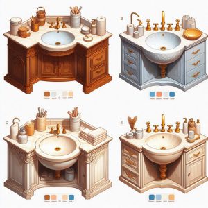 مقایسه انواع روشویی کابینتی