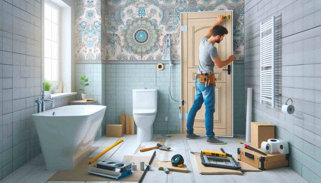 چگونه-درب-upvc-طرح-دار-برای-سرویس-بهداشتی-نصب-کنیم؟