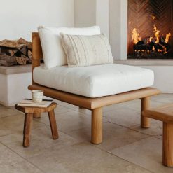 کاناپه تک نفره با پایه طرح چوب کد 405