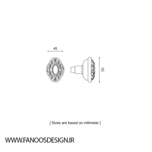 Classic-bedroom-door-rosette-handle-code-8304R-3