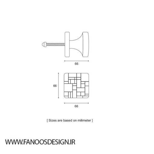 دستگیره گرد ایران کد 5904 - Image 3