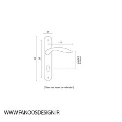 دستگیره پلاک ایران کد 3000S 5 Iran minimal waterproof door plate handle code 3000S 4 | فانوس دیزاین تولید کننده انواع درب اتاق ، ضد سرقت، درب ورودی و ضد آل