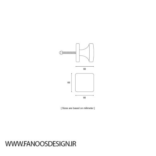 دستگیره گرد ایران کد 5804 - Image 3