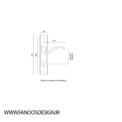 دستگیره پلاک ایران کد 2800 5 Irans luxury waterproof door handle code 2800 4 | فانوس دیزاین تولید کننده انواع درب اتاق ، ضد سرقت، درب ورودی و ضد آل