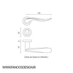 Minimal door rosette handle code 1800R fanoosdesign 6 | فانوس دیزاین تولید کننده انواع درب اتاق ، ضد سرقت، درب ورودی و ضد آل