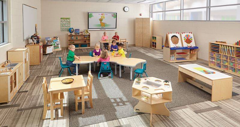 طراحی و اجرای دکوراسیون دبستان 3 Modern style interior design of primary school