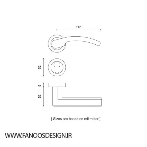 دستگیره ایران رزتی کد 2100R - Image 3